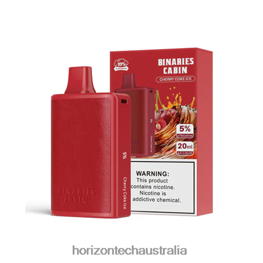 HorizonTech Binaries Cabin Disposable 20mL VJ2DVJ54 Cherry Cola Ice - HorizonTech Vape Kit