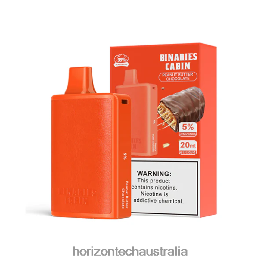 HorizonTech Binaries Cabin Disposable 20mL VJ2DVJ65 Peanut Butter Chocolate - HorizonTech Disposable Vape