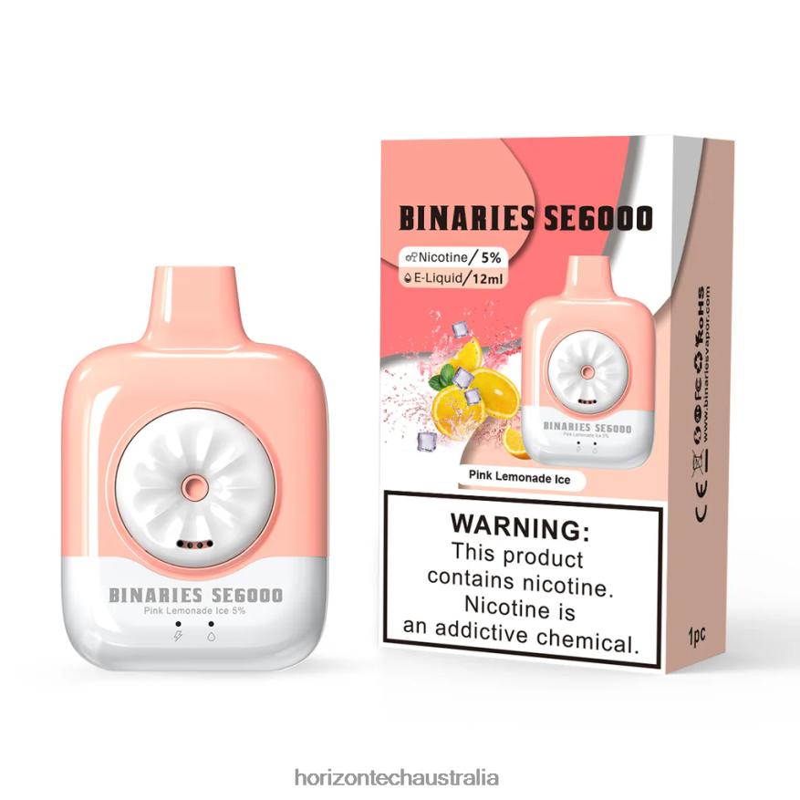 HorizonTech Binaries Cabin Disposable SE 12mL VJ2DVJ130 Pink Lemonade Ice - Horizon Tech Company