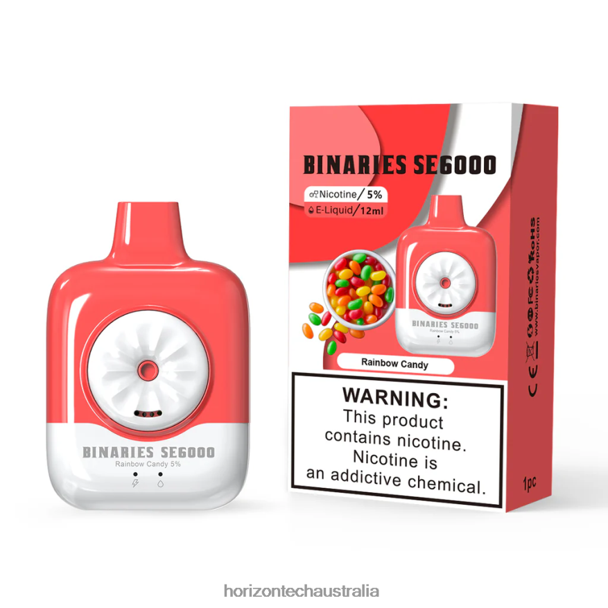 HorizonTech Binaries Cabin Disposable SE 12mL VJ2DVJ133 Rainbow Candy - HorizonTech Vape