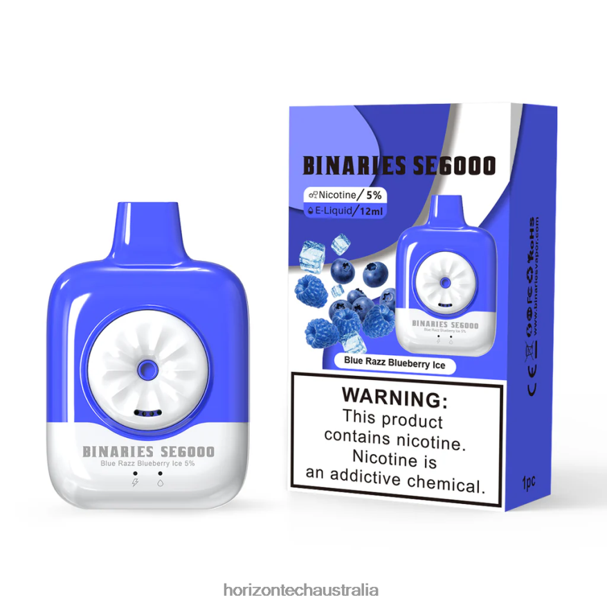 HorizonTech Binaries Cabin Disposable SE 12mL VJ2DVJ141 Blue Razz Blueberry Ice - Horizon Tech Vape Coils