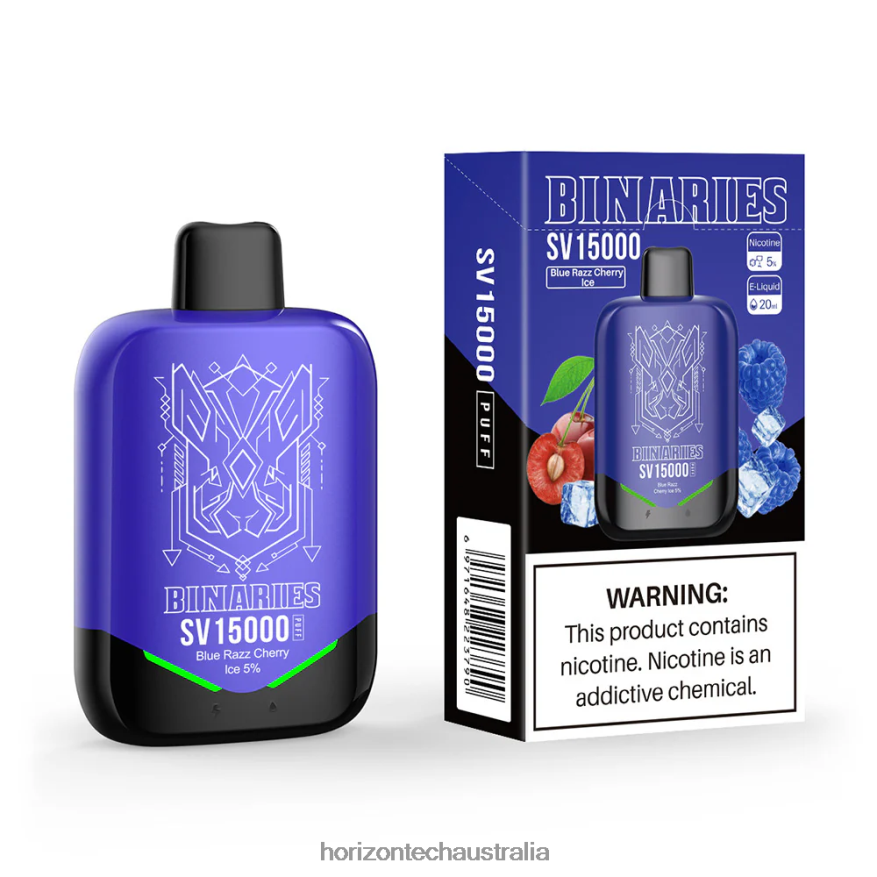 HorizonTech Binaries Cabin Disposable SV VJ2DVJ3 Blue Razz Cherry Ice - HorizonTech Vape