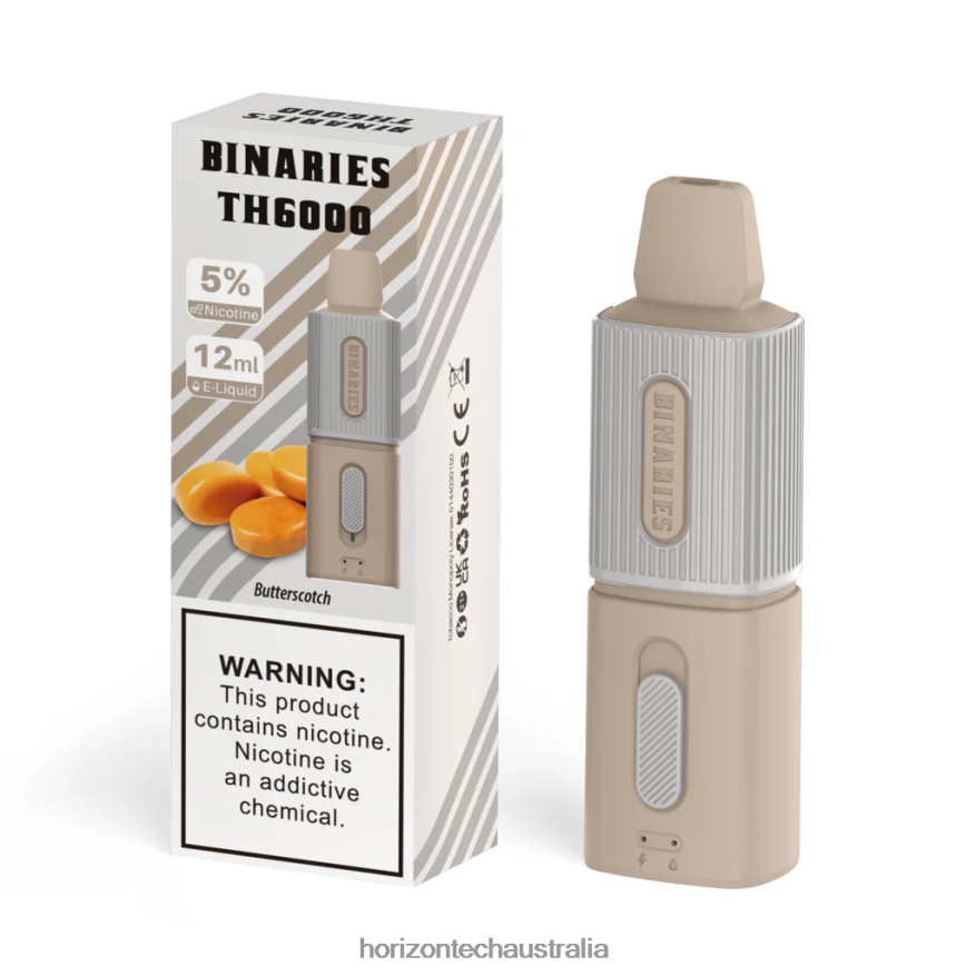 HorizonTech Binaries Cabin TH6000 Disposable 12mL VJ2DVJ103 Butterscotch - HorizonTech Vape