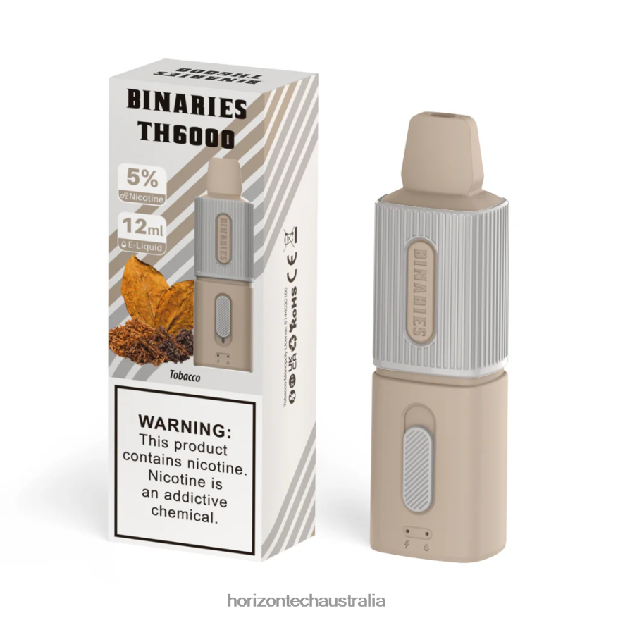 HorizonTech Binaries Cabin TH6000 Disposable 12mL VJ2DVJ120 Tobacco - Horizon Tech Company