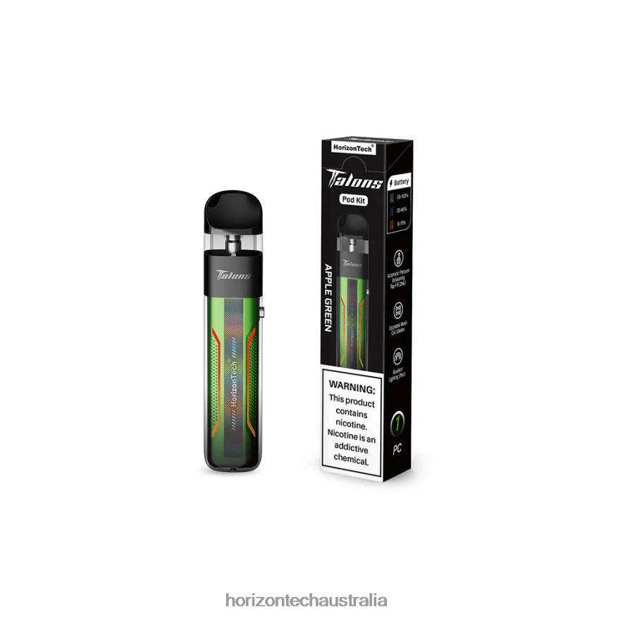 HorizonTech Talons Pod System VJ2DVJ197 Apple Green - HorizonTech Disposable Vape